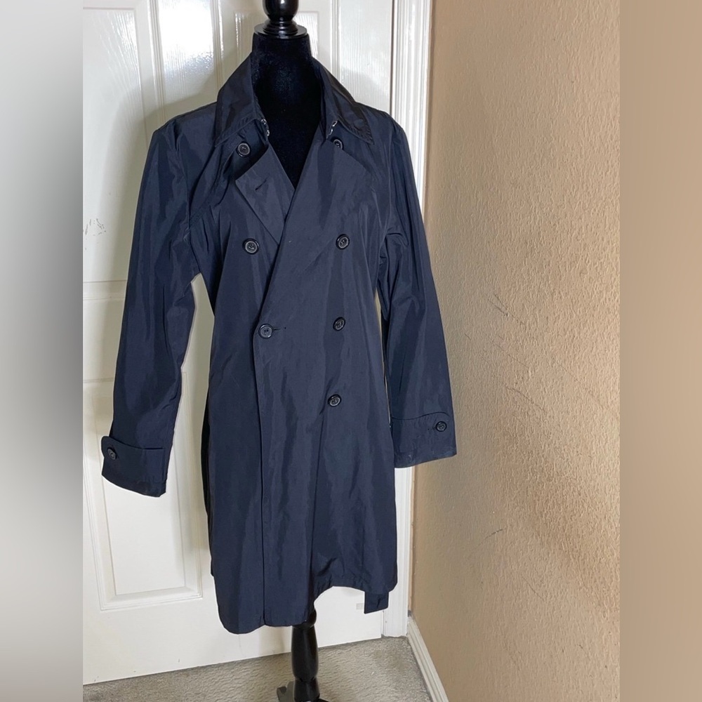 Moncler Women’s Trench Coat Black Size 5 Vintage​ - Picture 4 of 6